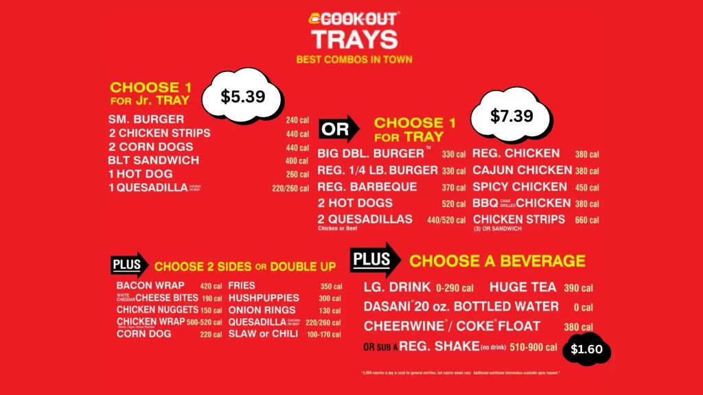 Entire Cookout Menu 2