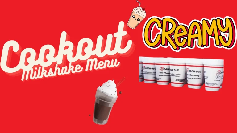 Cookout milkshake menu