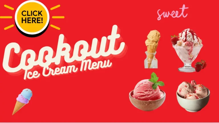 Cookout Ice Cream Menu